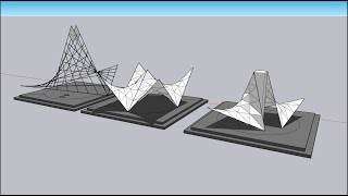 Paraboloide Hiperbólica desde SketchUp [upl. by Ellenej]