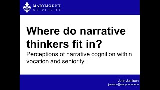 Where do narrative thinkers fit in  2022 AoM Paper Presentation [upl. by Aubigny]