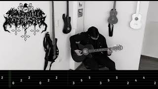 Satanic Warmaster  Carelian Satanist Madness  Slow Black Metal Acoustic Guitar Tabs [upl. by Adlesirg]