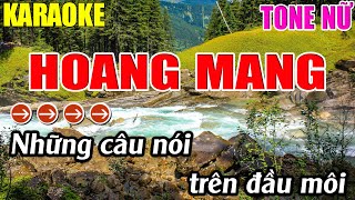 Hoang Mang Karaoke Tone Nữ Karaoke Lâm Nhạc Sống  Beat Mới [upl. by Teece]