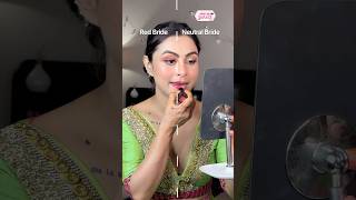 Red Bride vs Neutral Bride Makeup Look  Wedding Makeup Look 2024  Nykaa Wali Shaadi Shorts [upl. by Yelsnia]