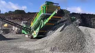 Metso LT106 Jaw Crusher amp McCloskey S190 Screener Working in Quarry [upl. by Chow]