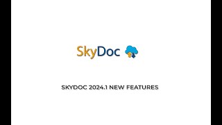 SkyDoc 2024 1 New Features [upl. by Kathye527]