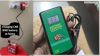 DigiTronix CAR Bike Battery ChargerLead Acid Battery 12V Charger with Digital Voltage Display [upl. by Jude]