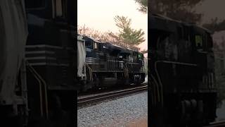 NS1066 New York Central NorfolkSouthern Heritageunit railfans rainfanning emd train railroad [upl. by Shannen]