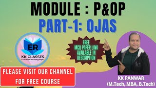 PART 1 OJAS  MODULE PampOP  BSNL LDCE JTOT TO SDETll LICE SDE AGM ll BSNL EXAM [upl. by Prober]