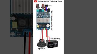 TPA 3116 Audio Amplifier Connection input 12 Volt Battery shorts [upl. by Aihsekat]