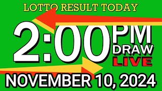 LIVE 2PM LOTTO RESULT TODAY NOV 10 2024 2D3DLotto 2pmlottoresultnovember102024 swer3result [upl. by Annairdua]