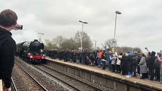 Flying Scotsman rail tour thundering through Narborough ￼￼ [upl. by Cirenoj]