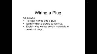 GCSE Physics  Eletricity Lesson 13  Wiring a Plug [upl. by Benjamin423]