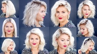 HOW TO 10 Easy Short HairStyles With Flat Iron Tutorial  Milabu [upl. by Atterbury]