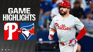 Phillies vs Blue Jays Game Highlights 9324  MLB Highlights [upl. by Krishna785]