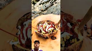 how to make baked potatoes perfect ko dege reaction pt14 potato reaction bushcraft cooking [upl. by Ahsayn695]