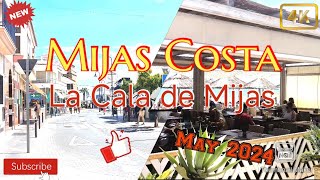 Mijas Costa 🇪🇦  May 2024  La Cala de Mijas  sunshine walk  Malaga  Spain  4K [upl. by Odnumyer]