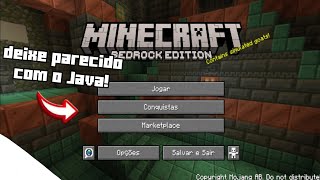 ✅DEIXE SEU MINECRAFT BEDROCKPE IGUAL AO JAVA MINECRAFT PE 121✅ [upl. by Baelbeer]