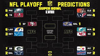 2024 NFL PLAYOFF AND SUPER BOWL PREDICTIONS [upl. by Acinomaj]