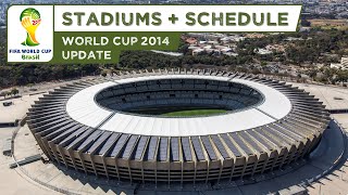 FIFA World Cup 2014 Brazil  All Stadiums  Schedule HD [upl. by Anirtac920]