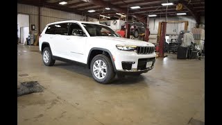 2023 Bright White Jeep Grand Cherokee L Limited 4x4 SJ7325 Motor Inn Auto Group [upl. by Adiasteb752]