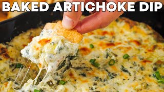 CrowdPleasing Baked Spinach Artichoke Dip  Quick amp Delicious Holiday Recipe [upl. by Crista]