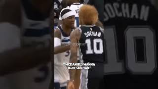 Mcdaniels Try to fight Sochannba nbaplayer Fight [upl. by Calysta531]