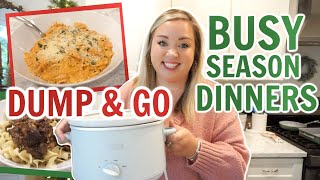 QUICK AND EASY CROCKPOT RECIPES FOR THIS BUSY SEASON  DUMP AND GO DINNER IDEAS  EASY COOKING [upl. by Alikahs783]