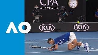 Novak takes a tumble  Australian Open 2019 [upl. by Aenit]