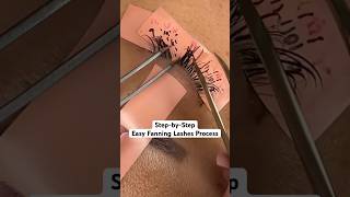 How to Use Easy Fanning Lashes  Easy Volume Lashes to Use for Beginner Lash Artists yegilashtips [upl. by Ahsied]