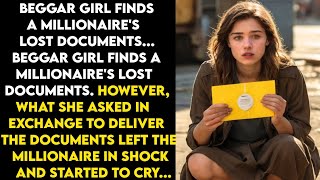 BEGGAR GIRL FINDS LOST DOCUMENTS OF A MILLIONAIREBUT WHAT SHE ASKED IN EXCHANGE [upl. by Jocelin]