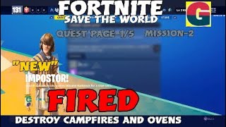 quotNEWquotQUESTIMPOSTORMission 2FIRED VENTURES FORTNITE save the world [upl. by Goldston]