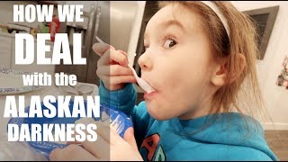 HOW WE DEAL WITH THE ALASKAN DARKNESS Somers In Alaska Vlogs [upl. by Janey674]