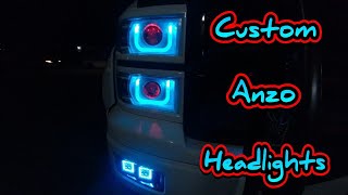 2014 Silverado Custom Anzo Headlights [upl. by Ennaitsirhc]