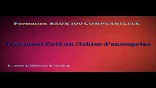 V1 Comment créer un fichier dentreprise sur sage 100 Comptabilité [upl. by Rafiq202]