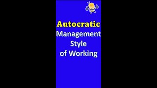 Autocratic Management Style of Working  Shorts Shorts [upl. by Beebe]