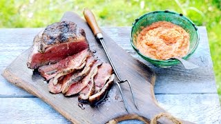 Gerookte entrecote met romesco  Allerhande [upl. by Hyacinthe428]