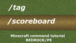 How to use TAGS and SCOREBOARD command in Minecraft PE [upl. by Nodnarg]