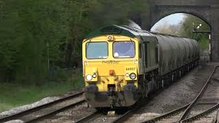 9x Class 66s Thunder Through Melton Mowbray Station on Thu 11th Apr 2024 [upl. by Enra]