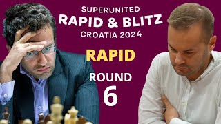 Levon Aronian vs Ivan Saric  SuperUnited Rapid Croatia 2024  Round 6 [upl. by Emmott671]