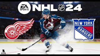 NHL 24  2025 Season Red Wings 462 at Rangers 821 PS5 Gameplay [upl. by Amador130]