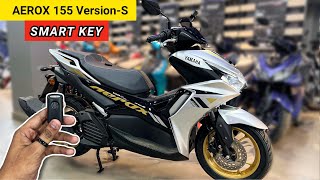 2024 Yamaha Aerox 155S Smart Key 😍 Detailed Review  On Road Price Features Mileage  aerox155s [upl. by Airretnahs]