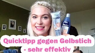 Gelbstich im Haar entfernen  Quicktipp gegen Gelbstich  sehr effektiv [upl. by Sibel]