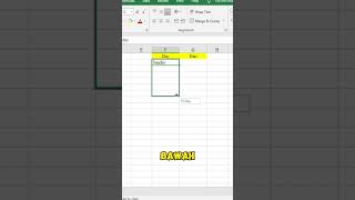 Menulis Hari Pada Microsoft Excel jagoexcel exceltips belajarexcel [upl. by Berwick26]