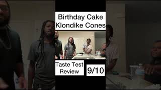 Birthday Cake Klondike Cones Taste Test Review Short [upl. by Collbaith]