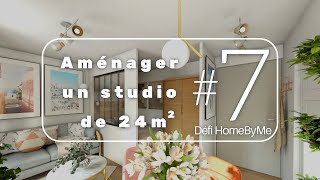 Aménager un studio de 24m2 sur HomeByMe DÉFI  7 [upl. by Bartholomew562]