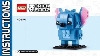 LEGO 40674 instructions  Brickheadz  2024  Stitch legoinstructions stitch funny brickheadz [upl. by Grubman]