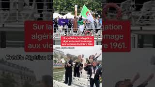 Sur la Seine la délégation algérienne rend hommage aux victimes doctobre 1961 paris2024 [upl. by Alejandra]