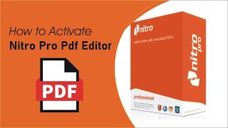 How to Activate Nitro Pro Pdf editor  Nitro Pro Pdf Activation method [upl. by Kahlil189]