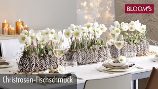 ChristrosenTischschmuck  Weihnachtsdeko  christmas decoration  BLOOM’s Floristik [upl. by Melburn]