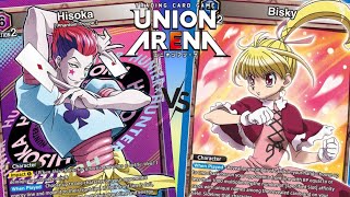 Union Arena Gameplay  Purple HxH Phantom Troupe Hisoka vs Blue HxH Specified Slots Bisky [upl. by Yonina]