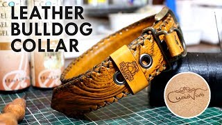 Handmade leather Dog Collar  CuoioVivo [upl. by Nnylarat531]