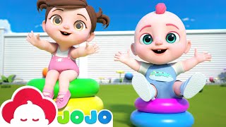 The Colors Song with Stacking Rings  Baby JoJo Nursery Rhymes amp Kids Songs [upl. by Raff]